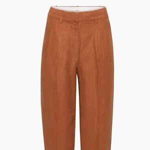 NWT Wilfred Linen Pant in Anise Brown